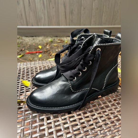 Zadig & Voltaire Black Ankle Boots with Silver Accents - Picture 12 of 16